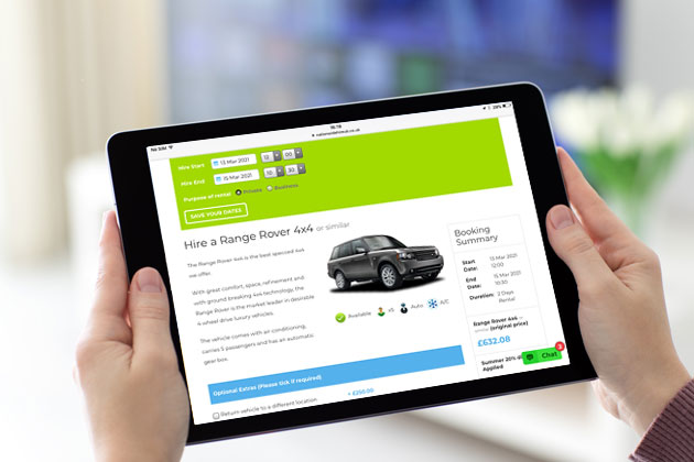 Nationwide Vehicle Hire Website Design and Development