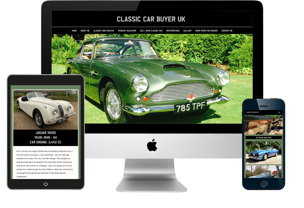 Web design for Classic cars