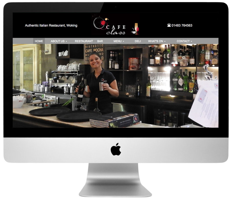 Design of restaurant home page